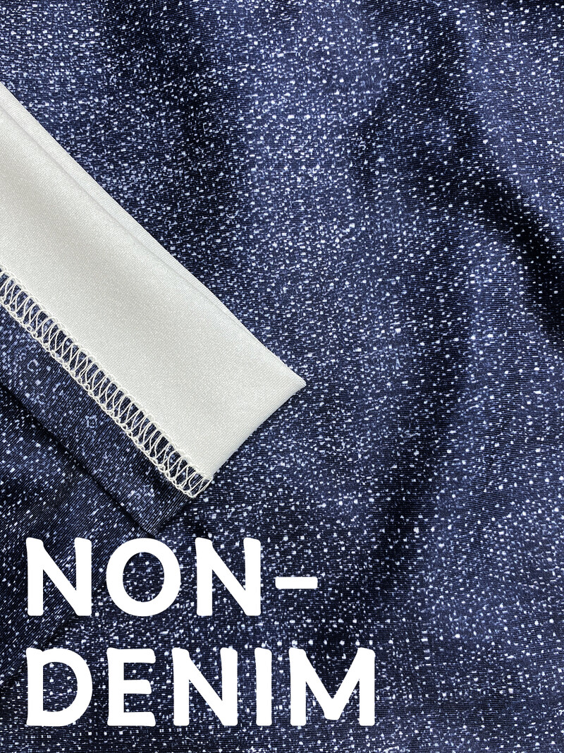 Ženske capri tajice veće veličine u uzorku imitacije trapera za modernu i ležernu odjeću Visoka rastezljivost za aktivne kratke hlače