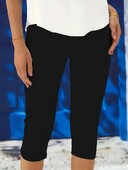 Jednostavne kapri tajice veće veličine Ležerne rastezljive tajice s elastičnim strukom za proljeće ljeto Ženska odjeća velikih veličina