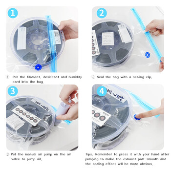 20/1 Bag Filament Storage Vacuum Bag 3D Printer PLA/ABS/TPU Filament Dryer Φύλαξη Ανθεκτικό στην υγρασία για εξαρτήματα 3D εκτυπωτή