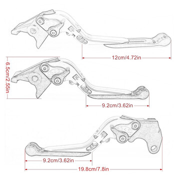 Για Yamaha MT-07 FZ-07 MT 07 FZ07 MT07 FZ 07 2014-2023 Μοτοσικλέτας CNC Ρυθμιζόμενη αναδιπλούμενη, επεκτάσιμη λαβή μοχλών συμπλέκτη φρένων