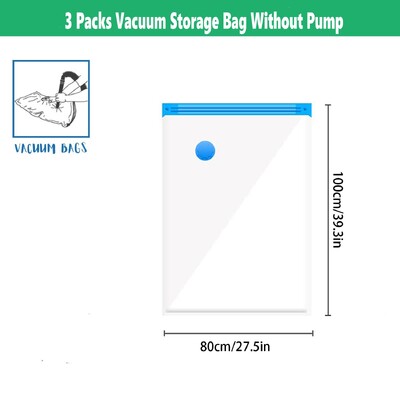 5 pakiranja vakuumskih vrećica za pohranjivanje jorgana i deka Odjeća Organizator za pakiranje za putovanje kući Uključena pumpa