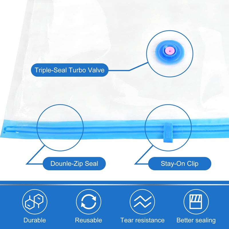 Vakuuminiai laikymo krepšiai Spintos tvarkyklės Vakuuminis sandarinimo maišelis Vietą taupantys krepšiai drabužiams Pagalvė Patalynė Antklodė Pakuotės Sandėliukas