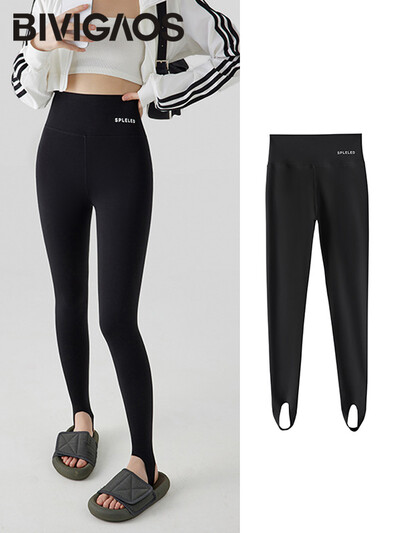 BIVIGAOS Skin-Touch Bezšuvju pēdu bikses Haizivīdas legingi Sieviešu Rudens Jauni Fitnesa Sporta Legingi Seksīgas ķermeņa formas haizivs bikses