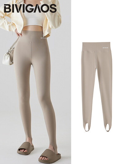 BIVIGAOS Skin-Touch Bezšuvju pēdu bikses Haizivīdas legingi Sieviešu Rudens Jauni Fitnesa Sporta Legingi Seksīgas ķermeņa formas haizivs bikses