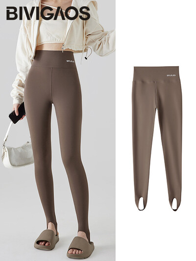 BIVIGAOS Skin-Touch Bezšuvju pēdu bikses Haizivīdas legingi Sieviešu Rudens Jauni Fitnesa Sporta Legingi Seksīgas ķermeņa formas haizivs bikses