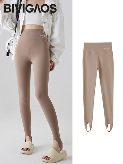 BIVIGAOS Skin-Touch Bezšuvju pēdu bikses Haizivīdas legingi Sieviešu Rudens Jauni Fitnesa Sporta Legingi Seksīgas ķermeņa formas haizivs bikses