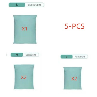 3-5PC Nav nepieciešams sūknis Vakuuma maisiņi Lieli plastmasas uzglabāšanas maisiņi drēbju glabāšanai segas Kompresijas tukšs maisiņš Ceļojumu piederumi