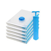 Vakuuma uzglabāšanas vietas taupīšanas somas ar rokas sūkni, kas saspiests apģērbam, komforta priekšmetiem, segas