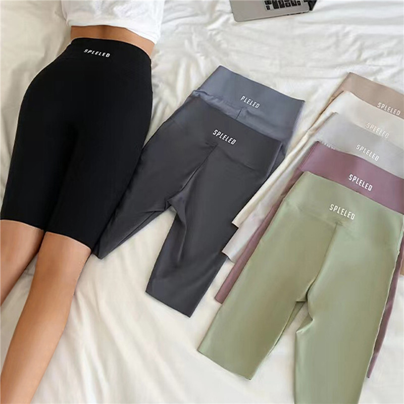 Pantaloni scurti de sport pentru femei, pantaloni scurți de yoga, care slăbesc, talie înaltă, pantaloni scurti de fitness, uscare rapidă, antrenament de ciclism, pantaloni scurti de gimnastică