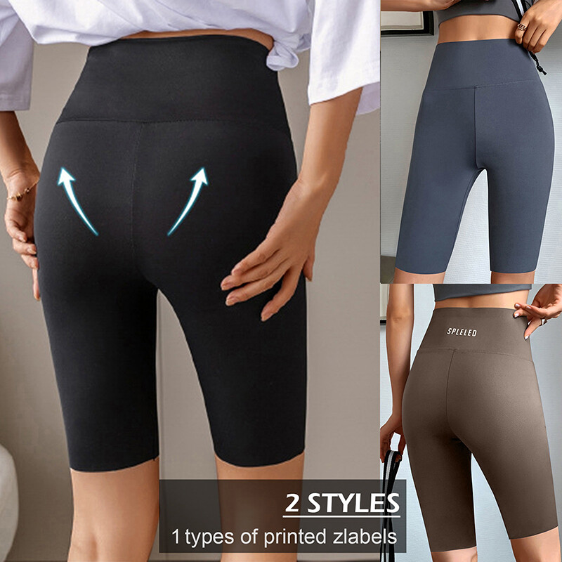 Pantaloni scurti de sport pentru femei, pantaloni scurți de yoga, care slăbesc, talie înaltă, pantaloni scurti de fitness, uscare rapidă, antrenament de ciclism, pantaloni scurti de gimnastică