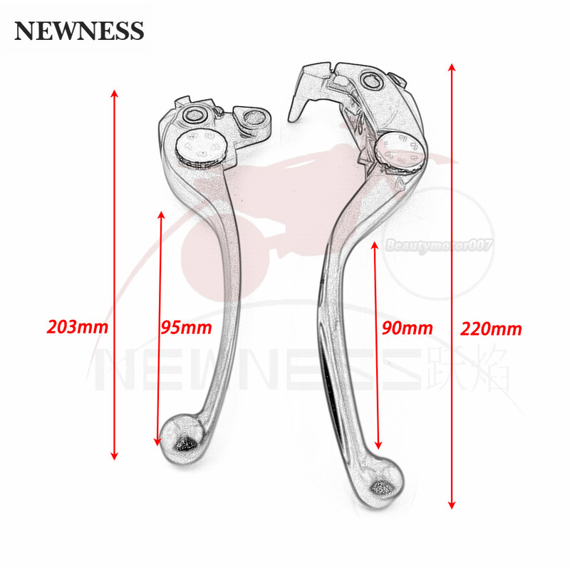 Μοτοσικλέτα Αριστερά/Δεξιά Μαύρα /Χρώμιο Μοχλοί συμπλέκτη φρένων για Honda CBR1000RR CBR 1000 RR 2004 2005 2006 2007