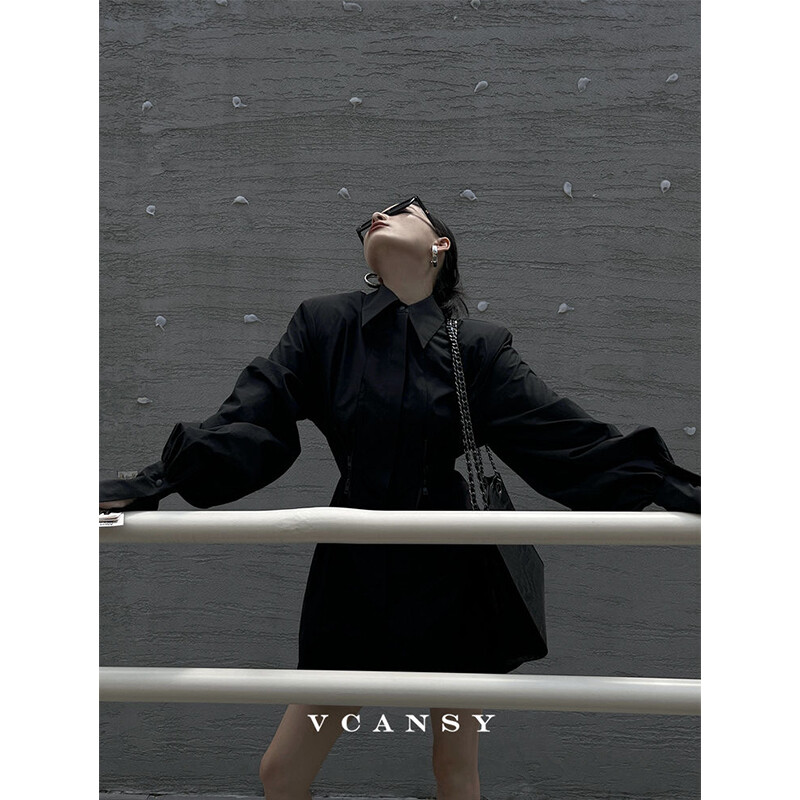 MEXZT Y2K Crne košulje Ženske gotičke harajuku bluze s patentnim zatvaračem dugih rukava Uredske ženske modne korejske elegantne tunike Chic Topovi Novo