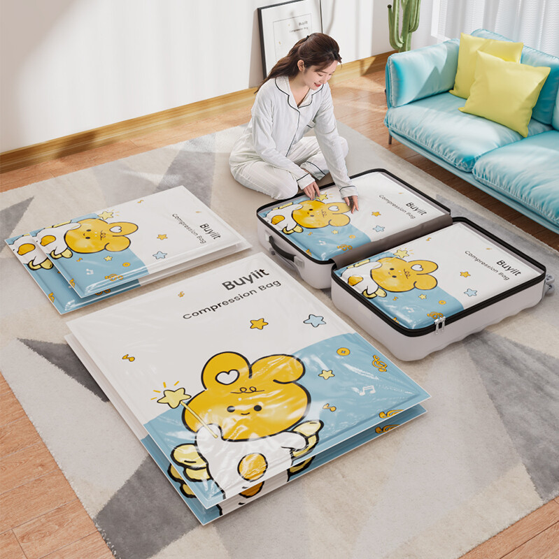 Bixintu vakuuma uzglabāšanas maisiņš, drēbju skapja organizators, apģērba vietu taupošs maisiņš, atkārtoti lietojams, vakuuma sūkņa maisiņš, vakuuma aizzīmogots maisiņš