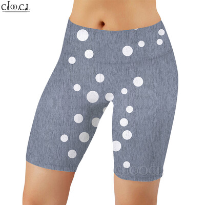 CLOOCL Női Legging Zöld Mintás 3D nyomtatott rövidnadrágok Női edzéshez Magas derekú, térdig érő nadrágok nyári rövidnadrágok 2022