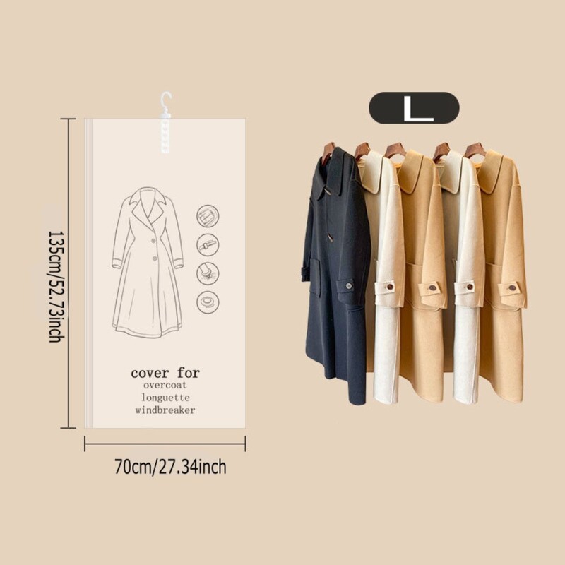 Saci reutilizabile pentru depozitare în vid pentru haine, paltoane, jachete, pungă de depozitare compresibilă agățată Saci economisind spațiu