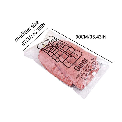 1 db akasztós vákuumtároló táskák Helytakarékos táskák ruhákhoz.