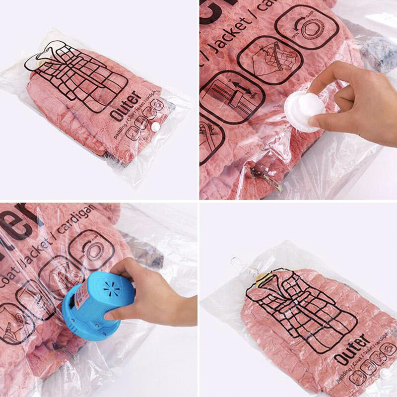 1 db akasztós vákuumtároló táskák Helytakarékos táskák ruhákhoz.