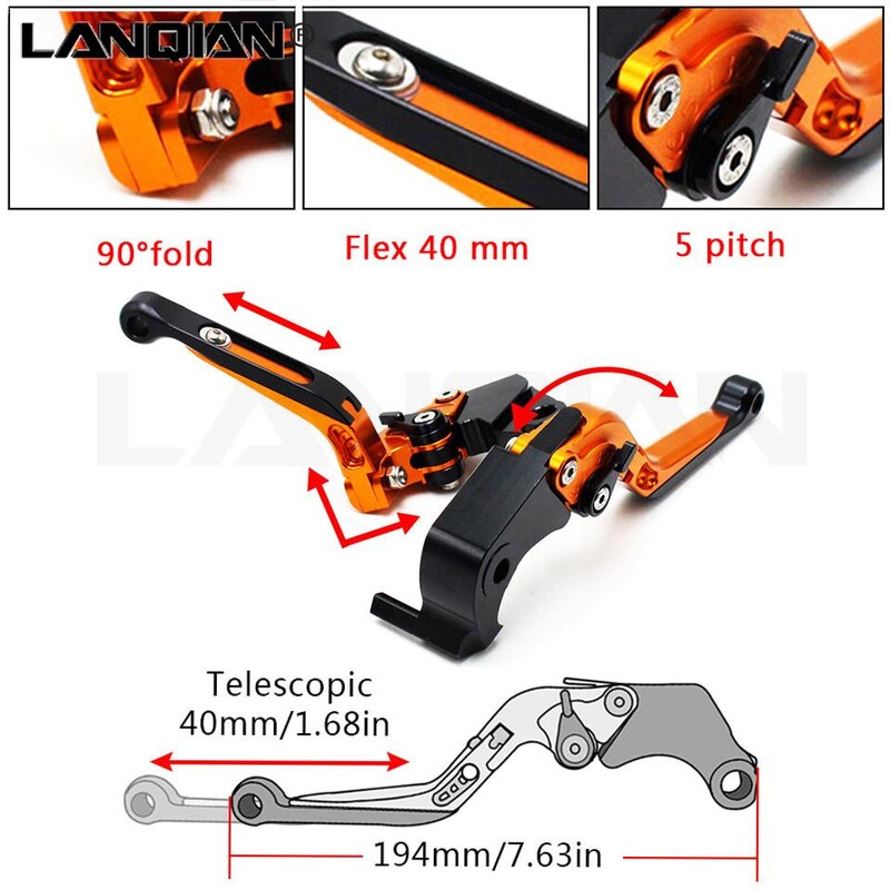 14 színű Honda CBR600RR 2003-2006 CNC motorkerékpár-tartozékok Állítható összecsukható féktengelykapcsoló karok CBR 600RR CBR 600 RR