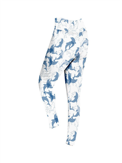 Ljetne hlače s printom morskih životinja Streetwear Tajice Ženska Y2k odjeća Svježe tajice Hlače Push up tajice za fitness Dropshipping