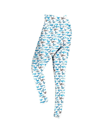 Ljetne hlače s printom morskih životinja Streetwear Tajice Ženska Y2k odjeća Svježe tajice Hlače Push up tajice za fitness Dropshipping