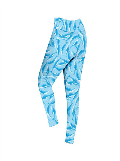 Ljetne hlače s printom morskih životinja Streetwear Tajice Ženska Y2k odjeća Svježe tajice Hlače Push up tajice za fitness Dropshipping