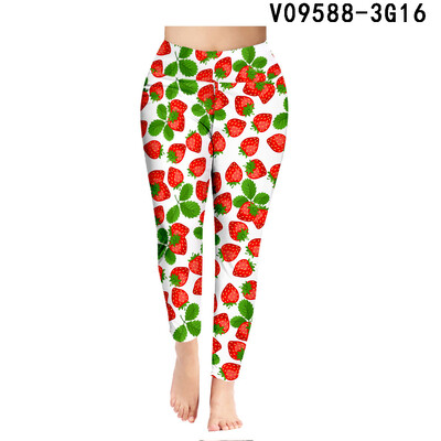 Ljetne hlače s voćnim printom Tajice za teretanu Svježa modna ulična odjeća Ženske Y2K hlače Seksi hlače Rastezljive fitness Push up tajice