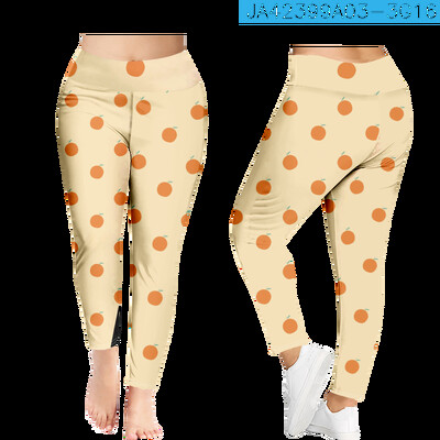 Ljetne hlače s voćnim printom Tajice za teretanu Svježa modna ulična odjeća Ženske Y2K hlače Seksi hlače Rastezljive fitness Push up tajice