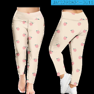 Ljetne hlače s voćnim printom Tajice za teretanu Svježa modna ulična odjeća Ženske Y2K hlače Seksi hlače Rastezljive fitness Push up tajice