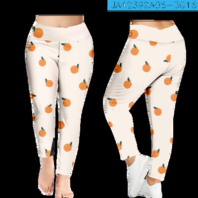 Ljetne hlače s voćnim printom Tajice za teretanu Svježa modna ulična odjeća Ženske Y2K hlače Seksi hlače Rastezljive fitness Push up tajice