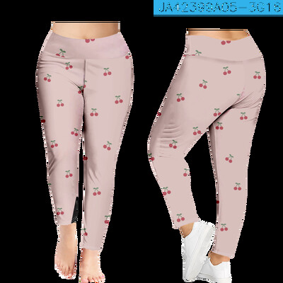 Ljetne hlače s voćnim printom Tajice za teretanu Svježa modna ulična odjeća Ženske Y2K hlače Seksi hlače Rastezljive fitness Push up tajice