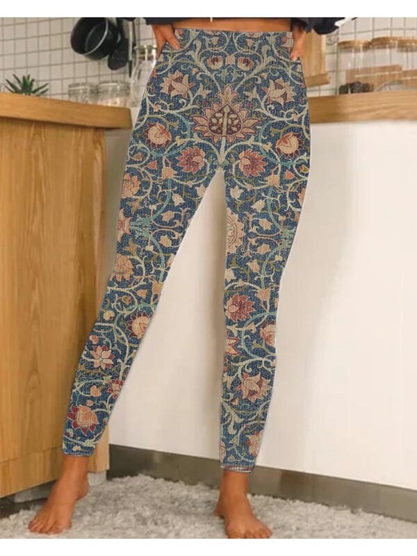 Jambiere cu talie înaltă Pantaloni de yoga Pantaloni boemi vintage pentru femei Colanți elastici Push Up Colanți sport Îmbrăcăminte de înaltă calitate moale