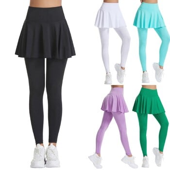 Γυναικεία φούστα παντελόνι γιόγκα Shark leggings Shaping Yoga Fitness χωρίς ραφή Τσέπες Casual Tennis Sports Jegging Cropped Παντελόνι