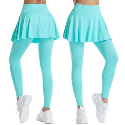 Fusta cu pantaloni de yoga pentru femei, jambiere de rechin, modelare, yoga, fitness, buzunare fără sudură, ocazional, tenis, sport, pantaloni tăiați, pantaloni