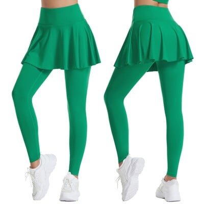 Fusta cu pantaloni de yoga pentru femei, jambiere de rechin, modelare, yoga, fitness, buzunare fără sudură, ocazional, tenis, sport, pantaloni tăiați, pantaloni