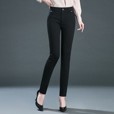 Y2k odjeća s više džepova Hlače s ravnim nogavicama Elegantne ženske svečane hlače Ženske rastezljive ležerne hlače Odjeća