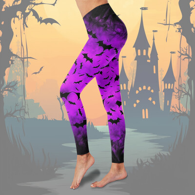 Jambiere pentru femei Halloween Imprimare 3D Pantaloni gotici cu talie înaltă Pantaloni pentru yoga alergare Fitness Pantaloni elastici atletici Pantaloni