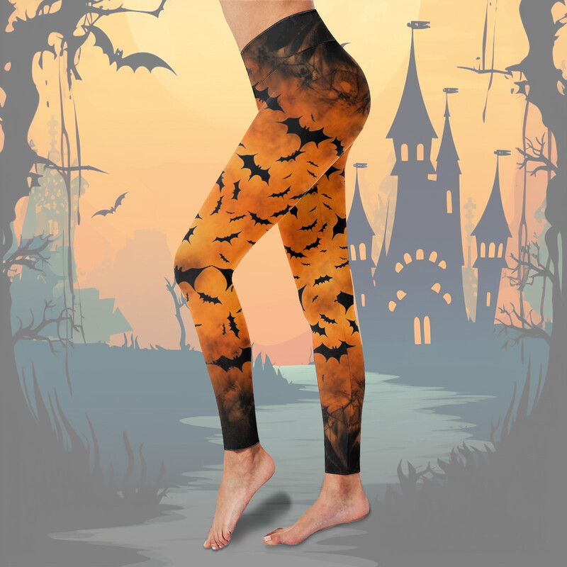 Jambiere pentru femei Halloween Imprimare 3D Pantaloni gotici cu talie înaltă Pantaloni pentru yoga alergare Fitness Pantaloni elastici atletici Pantaloni