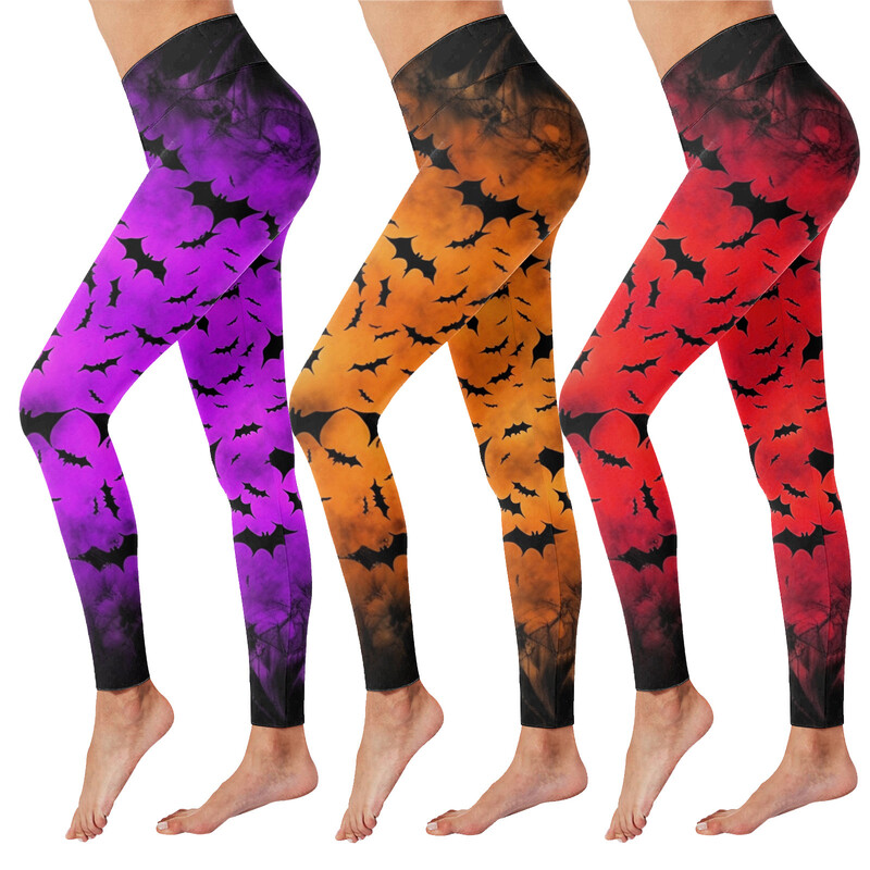 Jambiere pentru femei Halloween Imprimare 3D Pantaloni gotici cu talie înaltă Pantaloni pentru yoga alergare Fitness Pantaloni elastici atletici Pantaloni