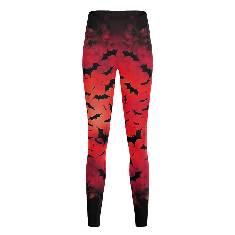 Jambiere pentru femei Halloween Imprimare 3D Pantaloni gotici cu talie înaltă Pantaloni pentru yoga alergare Fitness Pantaloni elastici atletici Pantaloni