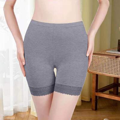 Augstas jostasvietas vēdera kontroles apakšbikses Mežģīņu slīdošie šorti apakškleitām Sieviešu pret nobrāzumu apakšveļa novājēšanu, elastīgu formu