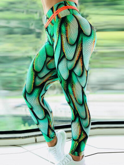 Αθλητικό κολάν Γυναικεία κολάν για τρέξιμο Νέο χρώμα κολάν με στάμπα πεταλούδα Παντελόνι ψηλόμεσο μεγάλο μέγεθος ελαστικό τζέγκινγκ γυμναστικής