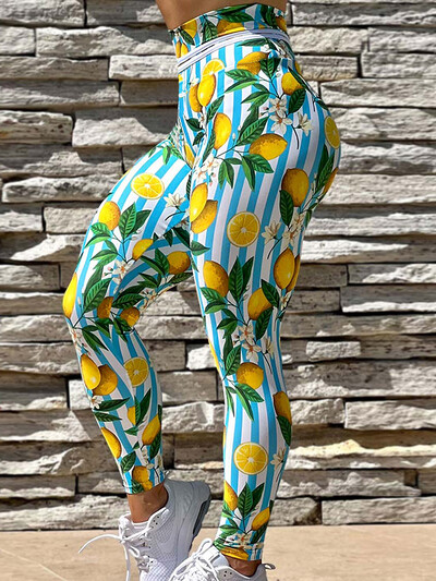 Αθλητικό κολάν Γυναικεία κολάν για τρέξιμο Νέο χρώμα κολάν με στάμπα πεταλούδα Παντελόνι ψηλόμεσο μεγάλο μέγεθος ελαστικό τζέγκινγκ γυμναστικής