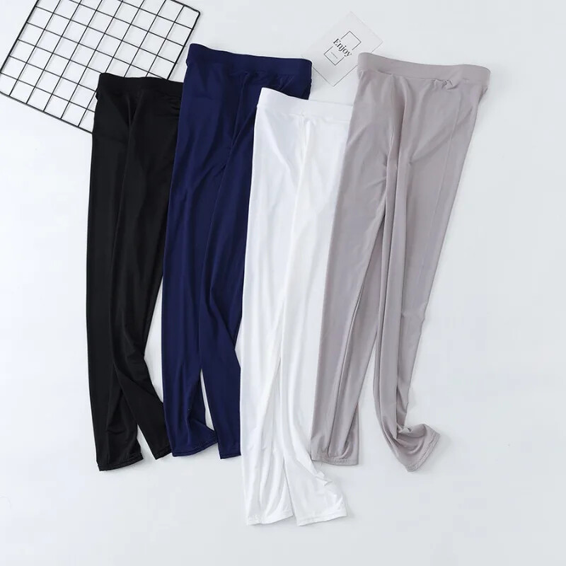 Najlonske ledeno svilene tajice Ženske tajice visokog struka Velike veličine Elastične uske vanjske hlače Ljetne tanke tajice