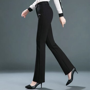 Ψηλόμεσο Office Flare Παντελόνι Slim Casual Παντελόνι Strecth OL Boot Cut Pantalones New Women Spodnie Korea Formal Skinny Broek