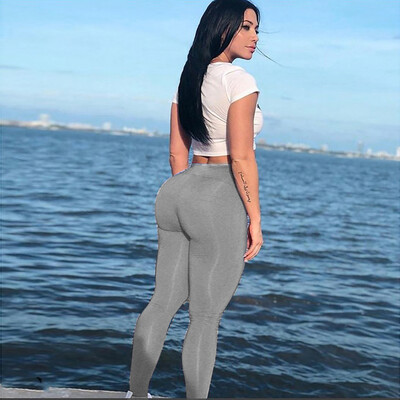 Pantaloni de yoga pliați cu talie înaltă moale pentru femei Pantaloni de fitness casual Pantaloni de sport de culoare solidă pentru femei 2024