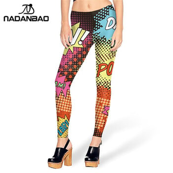 NADANBAO Νέας σχεδίασης Leggins Fashion Elastic Graffiti Spray Digital Leggins Γυναικεία κολάν Γυναικεία παντελόνια