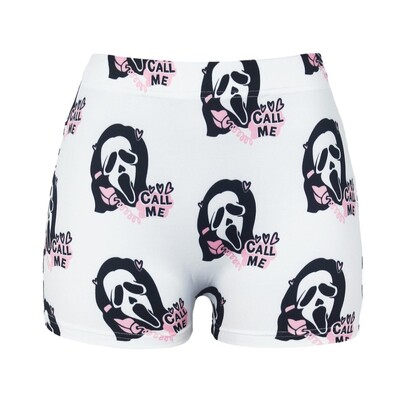 Pantaloni scurți de yoga fără cusături Ghost Pantaloni scurți cu craniu cu imprimare de litere de Halloween pentru femei Pantaloni de sport cu talie înaltă Leggings cu ridicare a fundului