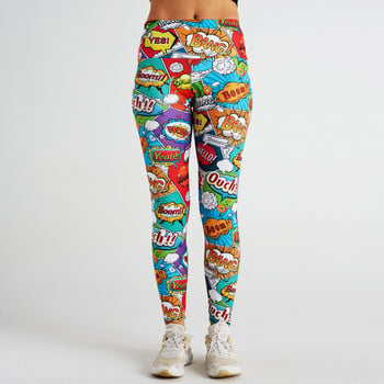 NADANBAO Funny Boom Leggings Χαριτωμένα γράμματα κινουμένων σχεδίων 3D εκτυπωμένο κολάν για εσωτερικούς χώρους Παντελόνια γιόγκα για τζόκινγκ Αθλητικά ρούχα γυμναστικής