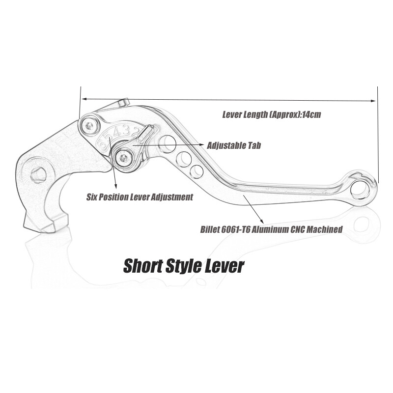 Motociklu piederumi CNC īsās bremžu sajūga sviras priekš Honda CBR600RR F5 CBR 600 RR CBR954RR CBR 954 RR 2002-2006 melnā svira
