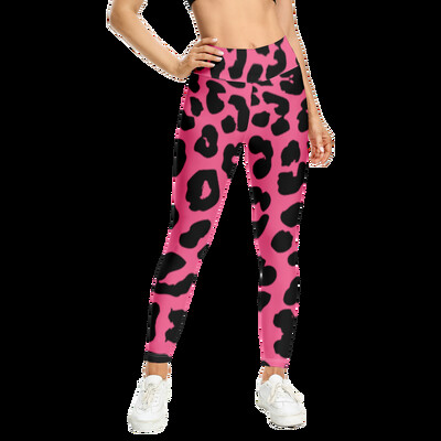 Ljetne ženske ležerne hlače s uzorkom leoparda High Street tajice Harajuku hlače Y2k Tajice za teretanu Modne pantalone